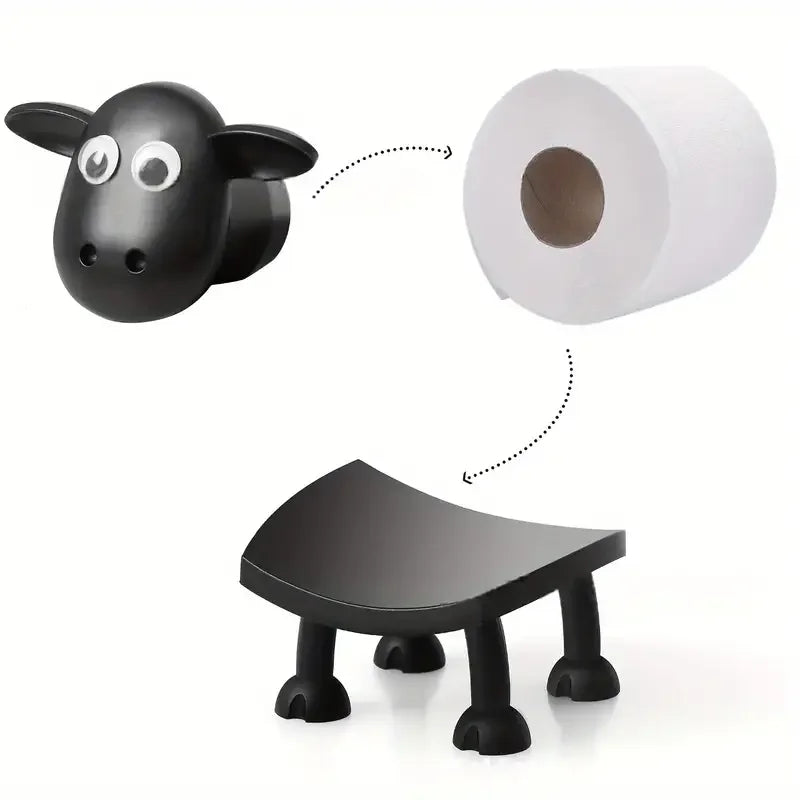 Porta rollos de papel higiénico “Oveja” – Dale humor y estilo a tu baño 🚽