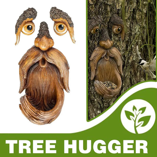 Comedero para pájaros “Cara de Árbol” – Dale vida y magia a tu jardín 🐦