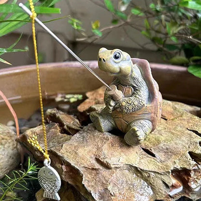 Figura de tortuga pescadora – Un toque simpático para tu jardín 🌿