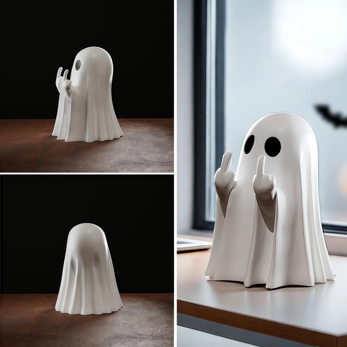 Fantasma rebelde sacando el dedo