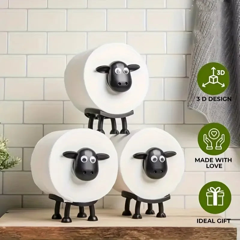 Porta rollos de papel higiénico “Oveja” – Dale humor y estilo a tu baño 🚽