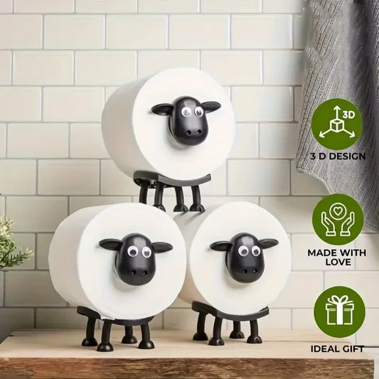 Porta rollos de papel higiénico “Oveja” – Dale humor y estilo a tu baño 🚽