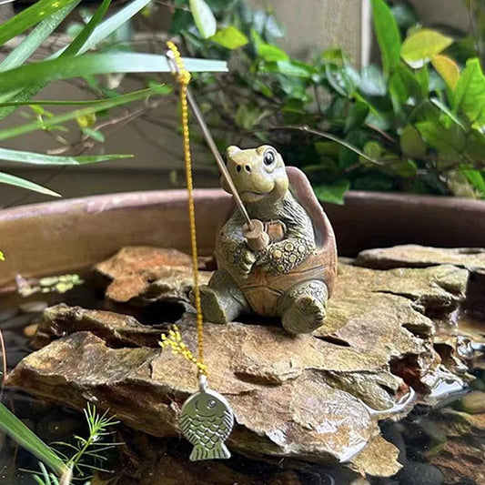 Figura de tortuga pescadora – Un toque simpático para tu jardín 🌿