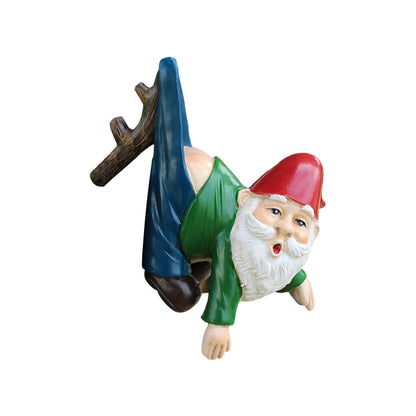 Gnomo travieso colgante para macetas – ¡El rey del jardín friki! 🧙‍♂️