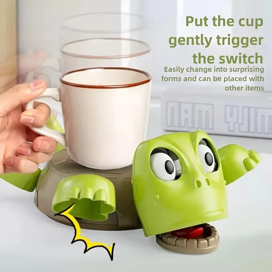 Posavasos Tortuga 3D con cara divertida – ¡El guardián de tu café! ☕