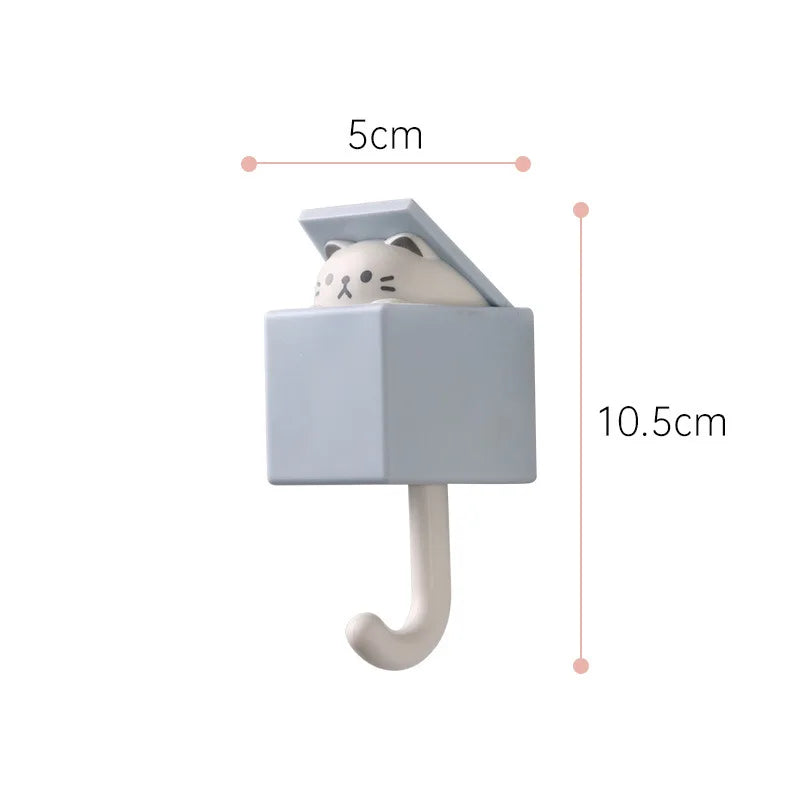Ganchos adhesivos de gatitos – ¡Ordena tu casa con ternura! 😻