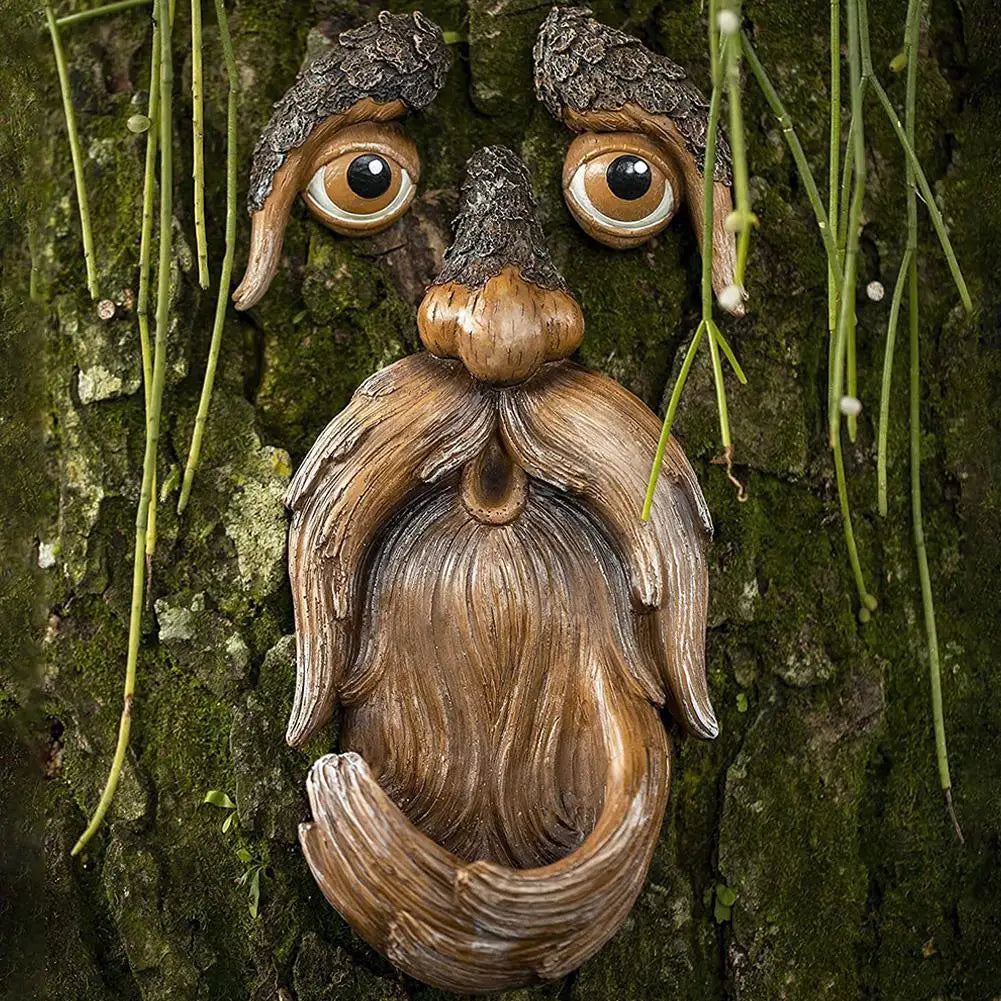 Comedero para pájaros “Cara de Árbol” – Dale vida y magia a tu jardín 🐦