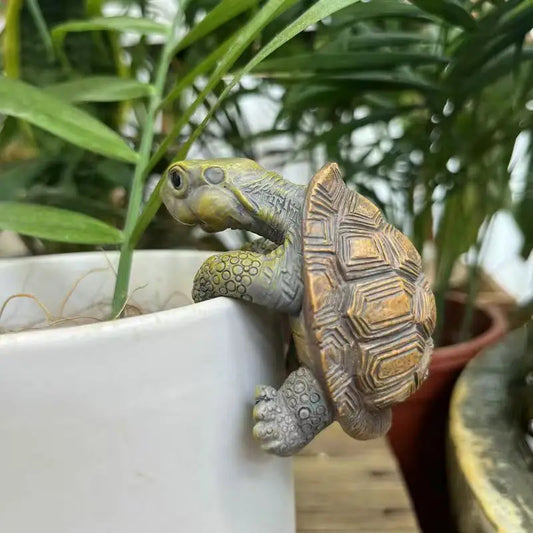 Estatua colgante de tortuga – Detalle artesanal para tu hogar y jardín 🌿