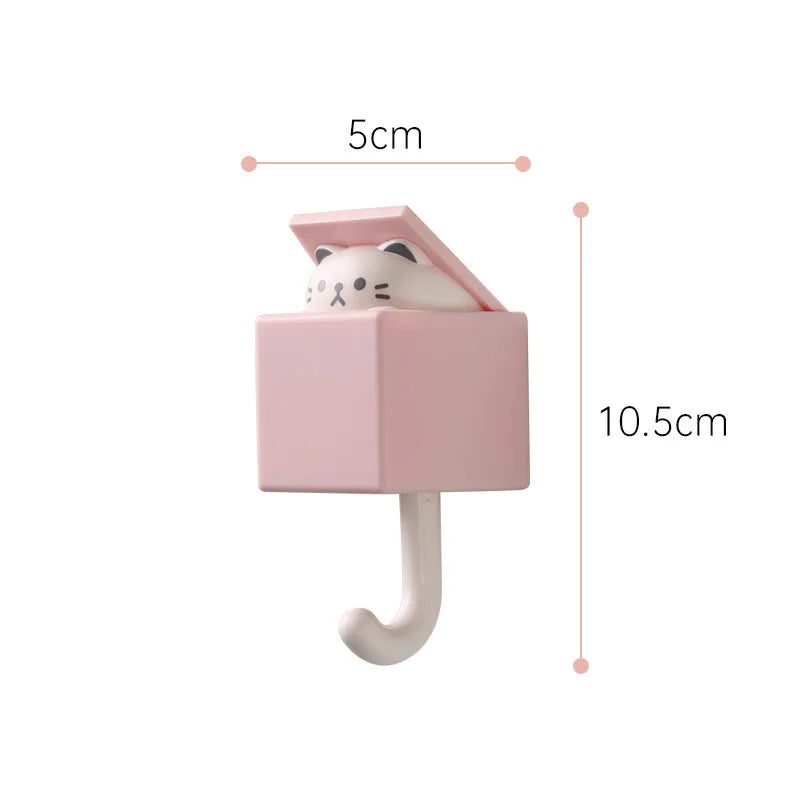 Ganchos adhesivos de gatitos – ¡Ordena tu casa con ternura! 😻