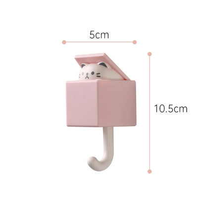 Ganchos adhesivos de gatitos – ¡Ordena tu casa con ternura! 😻