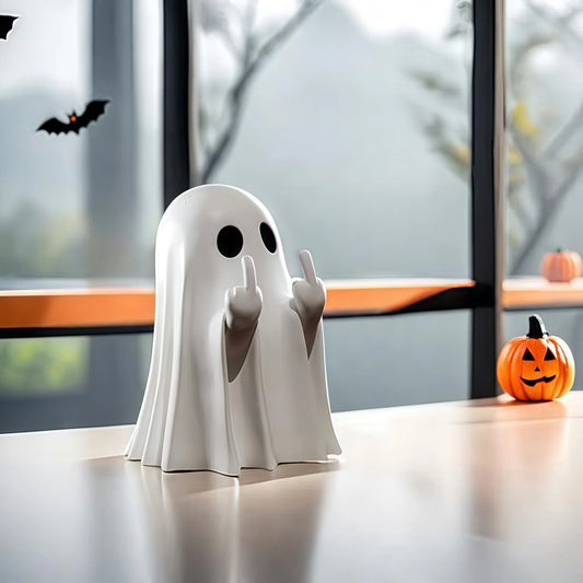 Fantasma rebelde sacando el dedo