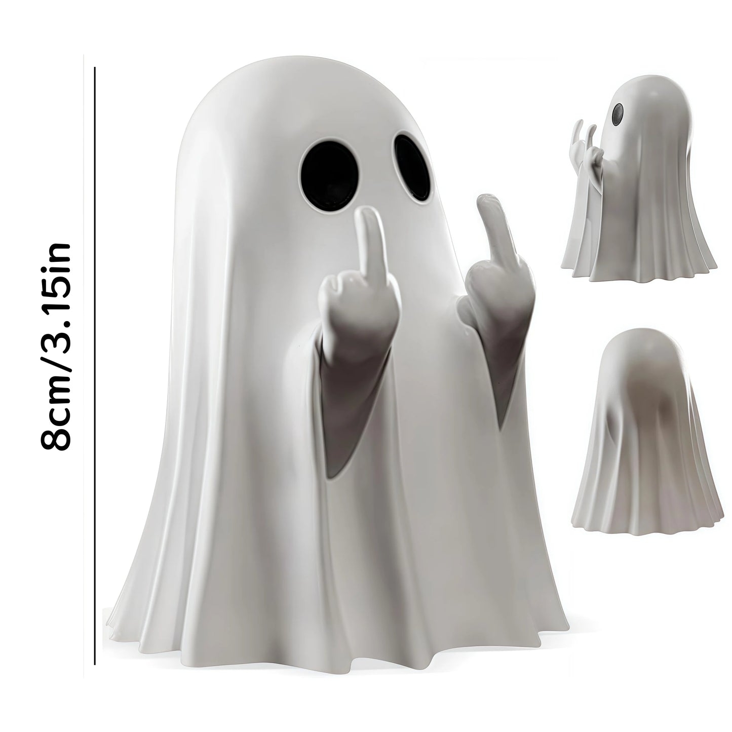 Fantasma rebelde sacando el dedo